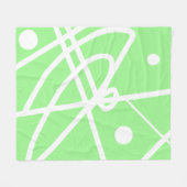 Abstrakter Minimalismus White Lines Blue Blanket Fleecedecke (Vorderseite (Horizontal))