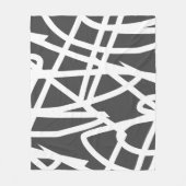 Abstrakter Minimalismus White Lines Grau Blanket Fleecedecke (Vorderseite)