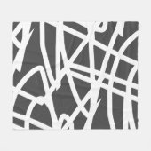 Abstrakter Minimalismus White Lines Grau Blanket Fleecedecke (Vorderseite (Horizontal))