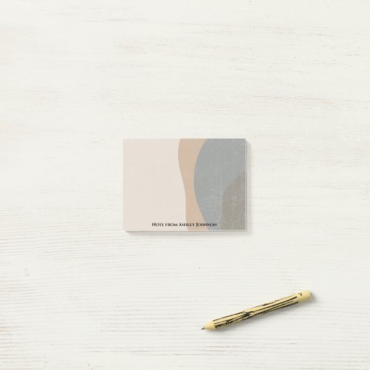 Abstrakter Minimalist-Designer Post-it Klebezettel (Auf Schreibtisch)