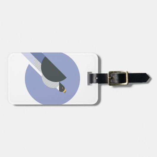 Abstrakter Minimalistischer Bird Gepäckanhänger (Vorderseite horizontal)