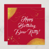 Abstrakter, minimalistischer Geburtstag (Vorne/Hinten)