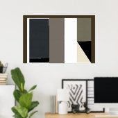 Abstrakter Minimalistischer Moderner Bauhaus Poster (Heimbüro)