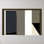 Abstrakter Minimalistischer Moderner Bauhaus Poster (Vorne)