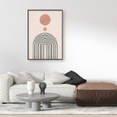 Abstrakter Minimalistischer Regenbogen, Sonne und Poster