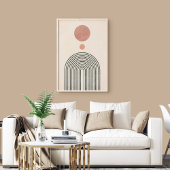 Abstrakter Minimalistischer Regenbogen, Sonne und Poster