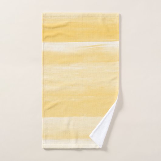 Abstrakter Minimalwert der Gelben Wasserfarbe #1 # Badhandtuch Set (Handtuch)