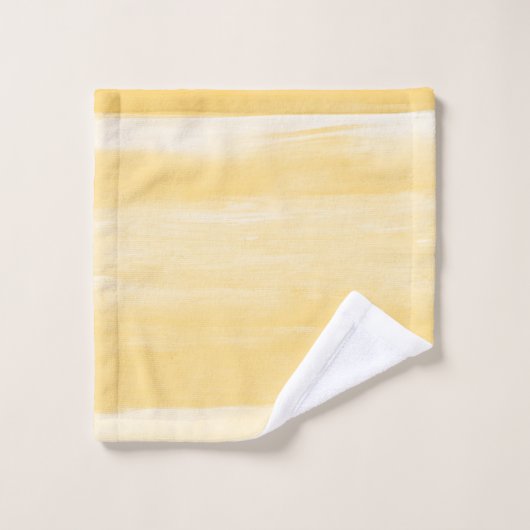 Abstrakter Minimalwert der Gelben Wasserfarbe #1 # Badhandtuch Set (Waschlappen)