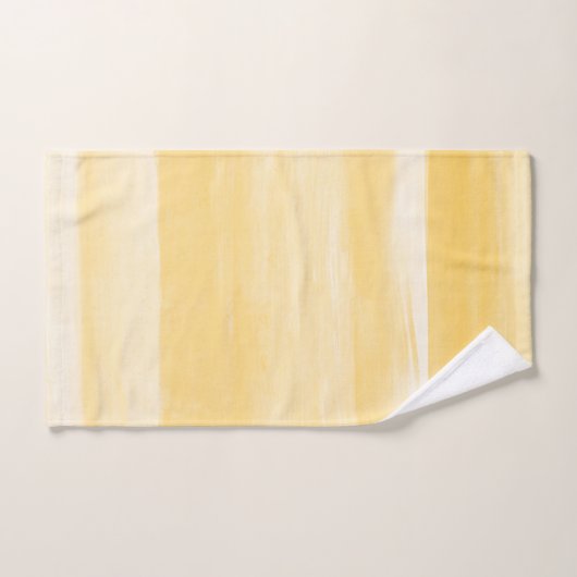 Abstrakter Minimalwert der Gelben Wasserfarbe #1 # Badhandtuch Set (Handtuch)