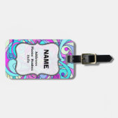 Abstrakter mit Blumenhintergrund des Gepäck-Umbaus Gepäckanhänger (Vorderseite horizontal)