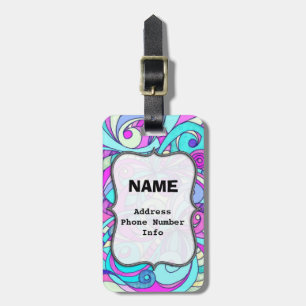 Abstrakter mit Blumenhintergrund des Gepäck-Umbaus Gepäckanhänger