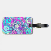 Abstrakter mit Blumenhintergrund des Gepäck-Umbaus Gepäckanhänger (Rückseite horizontal)