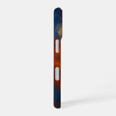 Abstrakter Mitternachts- und Bernstein-Ölfarbenstr iPhone 16 Hülle (Rechte Seite)