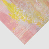 Abstrakter Mixed Media Artist Art Paint Tissue Pap Seidenpapier (Ausschnitt)