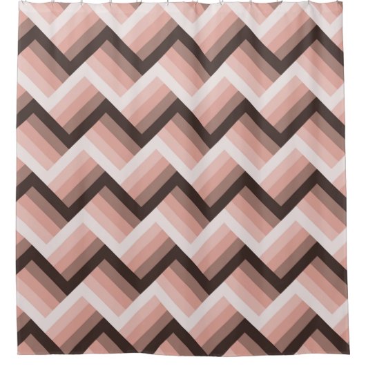 Abstrakter, moderner 3D-Streifen Nahtlos Duschvorhang (Vorderseite)