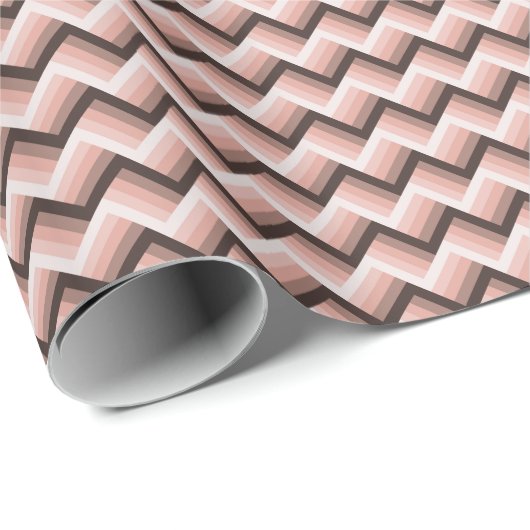 Abstrakter, moderner 3D-Streifen Nahtlos Geschenkpapier (Rolleneckpunkt)