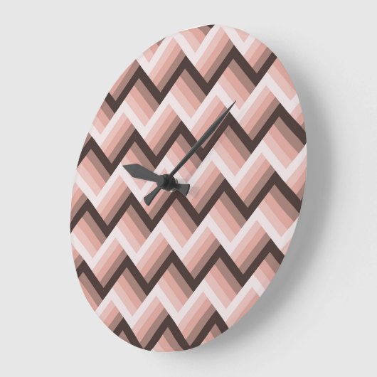 Abstrakter, moderner 3D-Streifen Nahtlos Große Wanduhr (Winkel)