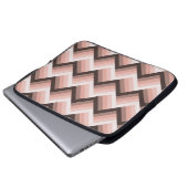 Abstrakter, moderner 3D-Streifen Nahtlos Laptopschutzhülle (Vorne Knopf)