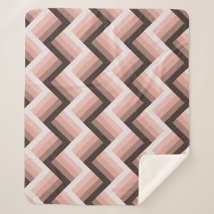 Abstrakter, moderner 3D-Streifen Nahtlos Sherpadecke