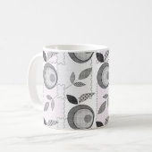 Abstrakter moderner Apfel Frucht-Patchwork geometr Kaffeetasse (Vorderseite Links)