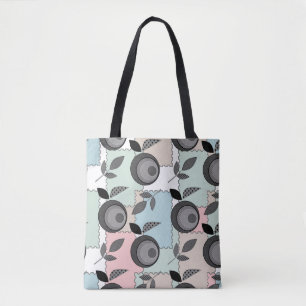 Abstrakter moderner Apfel Frucht-Patchwork geometr Tasche
