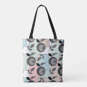 Abstrakter moderner Apfel Frucht-Patchwork geometr Tasche (Rückseite)