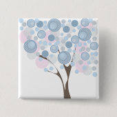 Abstrakter, moderner Baumring Button (Vorderseite)