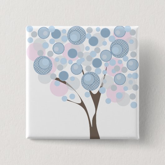 Abstrakter, moderner Baumring Button (Vorderseite)
