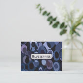 Abstrakter moderner Blueberry Fruchternährer Visitenkarte (Stehend Vorderseite)