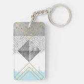 Abstrakter moderner Entwurf Schlüsselanhänger (Rückseite)
