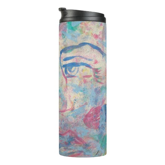 Abstrakter moderner "Extravaganter" Thermaltumbler Thermosbecher (Nach rechts gedreht)