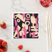 Abstrakter, moderner Formenmix Serviette (Beispiel)