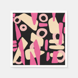 Abstrakter, moderner Formenmix Serviette