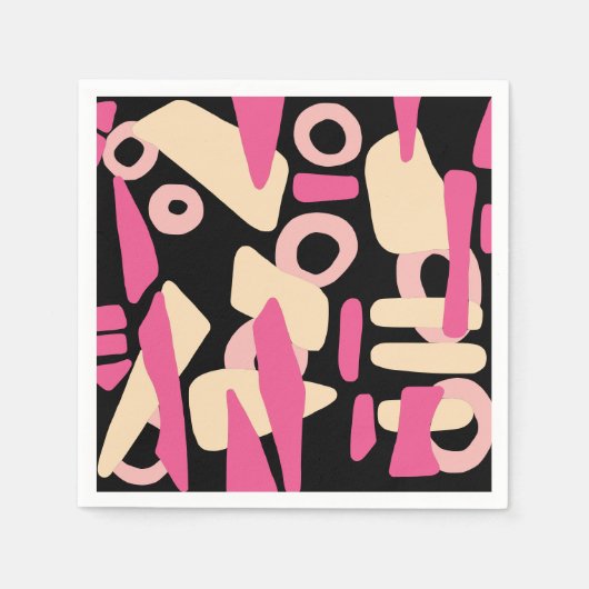 Abstrakter, moderner Formenmix Serviette (Vorderseite)