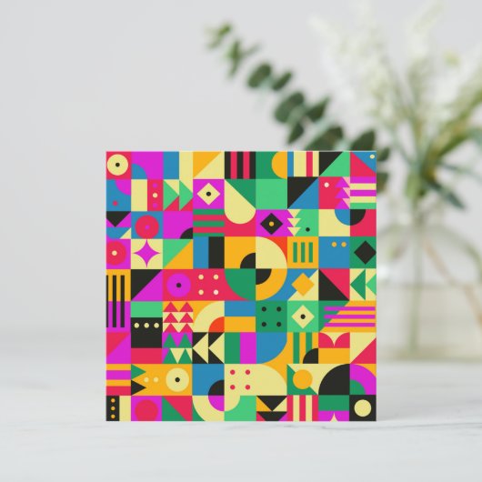 Abstrakter moderner Garten Feiertagskarte (Stehend Vorderseite)