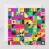 Abstrakter moderner Garten Feiertagskarte (Rückseite)