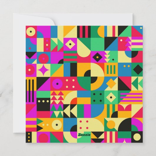 Abstrakter moderner Garten Feiertagskarte (Rückseite)