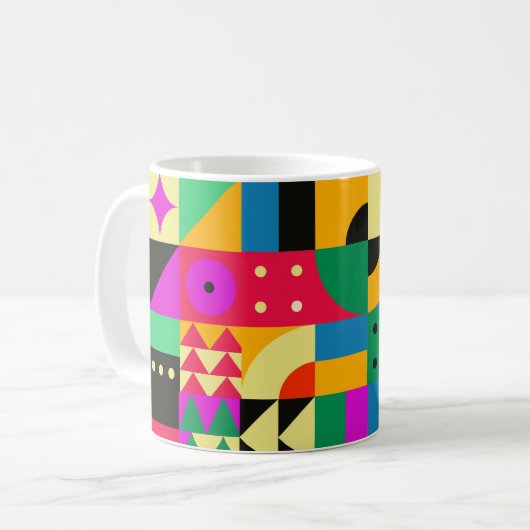 Abstrakter moderner Garten Kaffeetasse (Vorderseite Links)