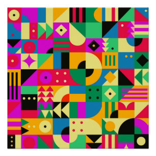 Abstrakter moderner Garten Poster