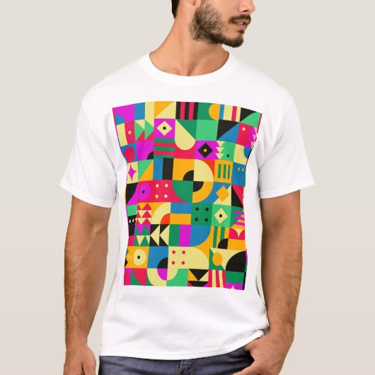 Abstrakter moderner Garten T-Shirt (Vorderseite)