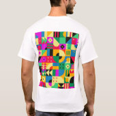 Abstrakter moderner Garten T-Shirt (Rückseite)