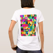 Abstrakter moderner Garten T-Shirt (Rückseite)