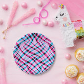 Abstrakter, moderner geometrisch gestreifter Somme Pappteller (Party)