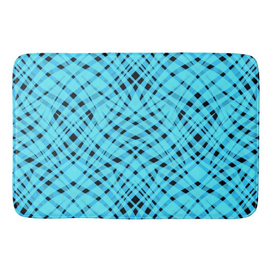 Abstrakter, moderner geometrisch hell gestreifter  badematte (Vorderseite)