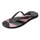 Abstrakter, moderner geometrischer Dreiecksdruck Badesandalen (Schrägansicht)