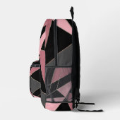 Abstrakter, moderner geometrischer Dreiecksdruck Bedruckter Rucksack (Rechts)