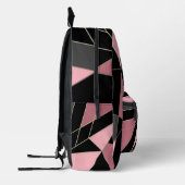 Abstrakter, moderner geometrischer Dreiecksdruck Bedruckter Rucksack (Links)