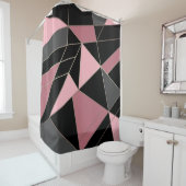 Abstrakter, moderner geometrischer Dreiecksdruck Duschvorhang (Beispiel)