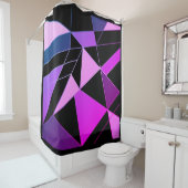 Abstrakter, moderner geometrischer Dreiecksdruck Duschvorhang (Beispiel)
