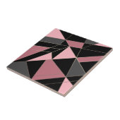 Abstrakter, moderner geometrischer Dreiecksdruck Fliese (Seite)